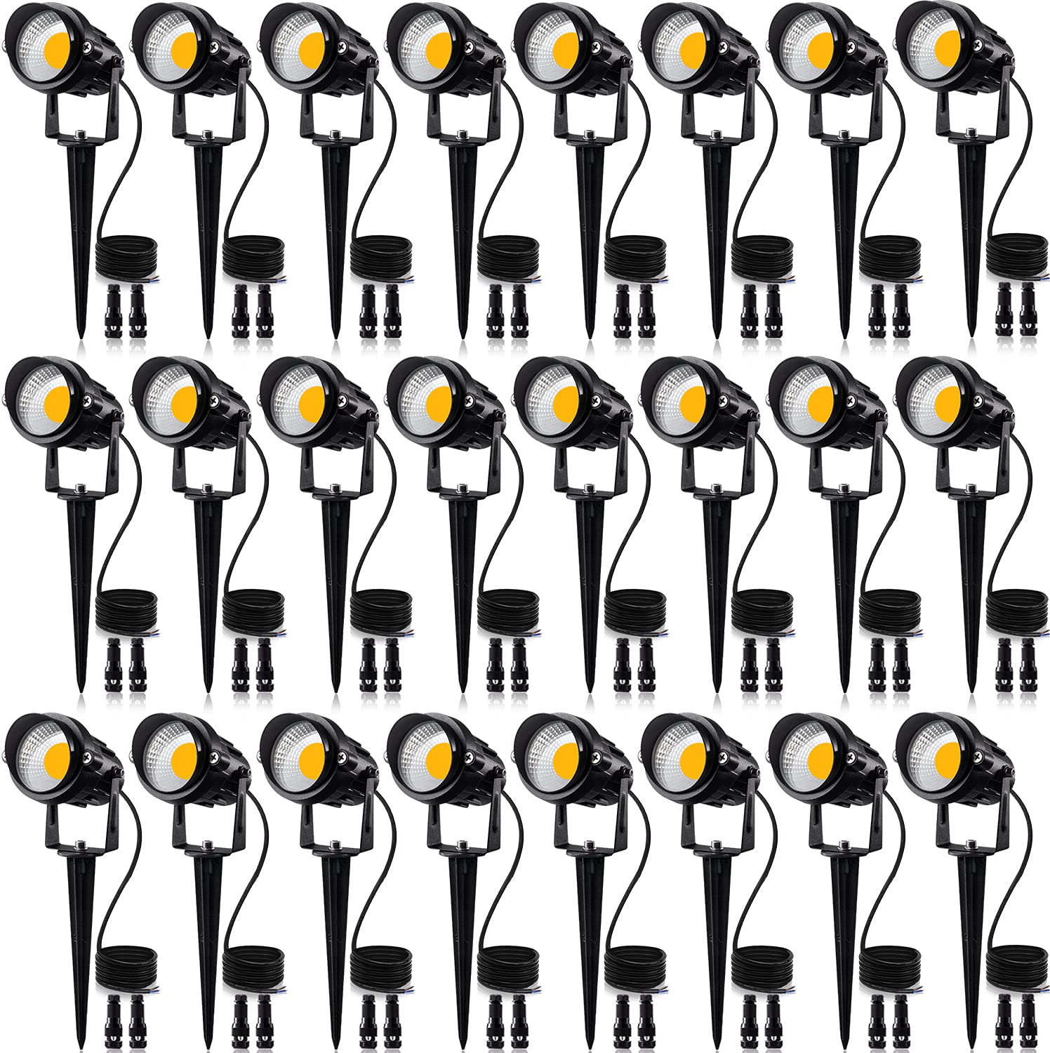 24 Pack Low Voltage Landscape Lights LED 12W Landscape Lighting