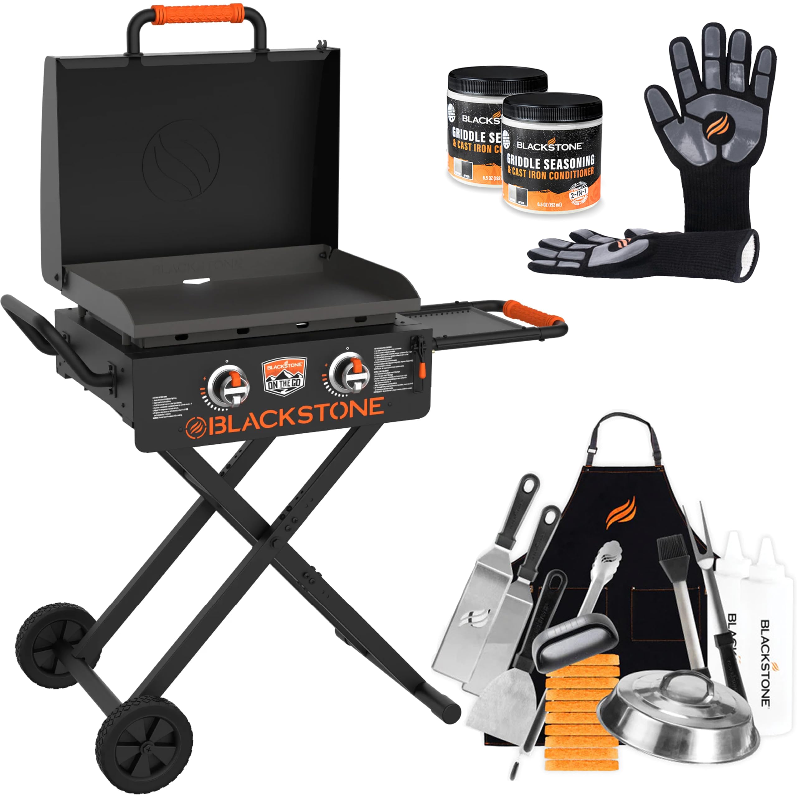 22 Inch Griddle - Portable Blackstone Omnivore Grill with Flexfold Legs