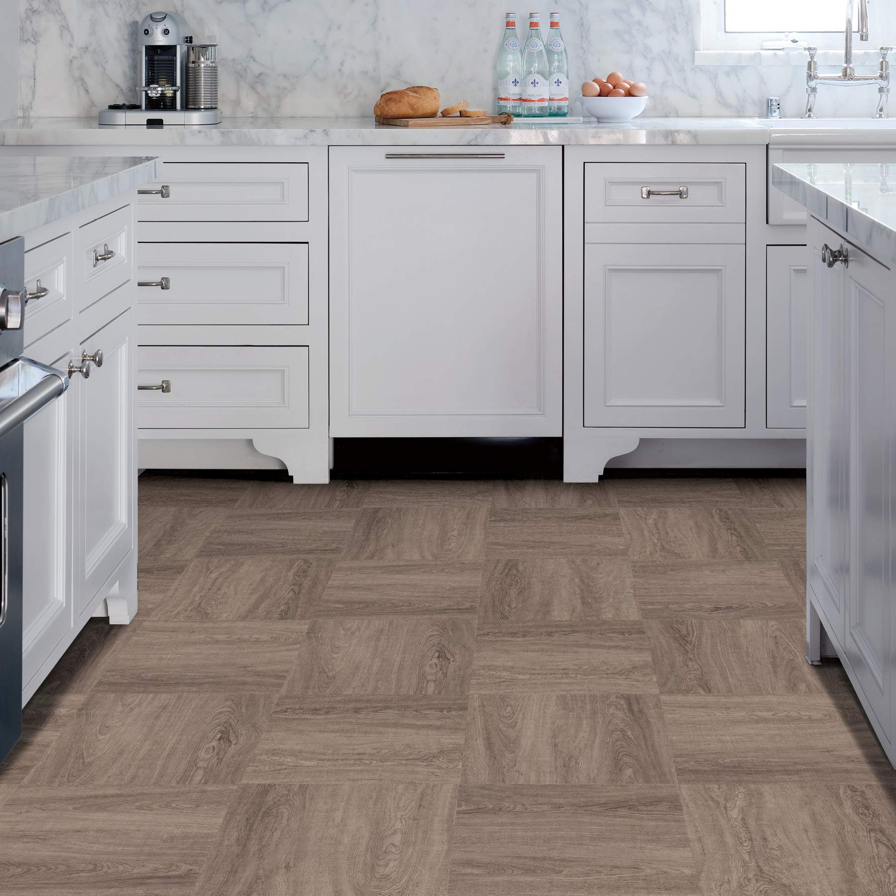 Bungalow Peel & Stick Floor Tiles, Neutral