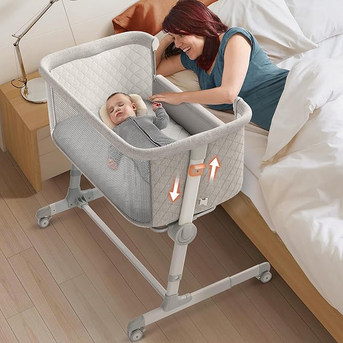 Bassinet Bedside Sleeper, Rocking Bassinet for Baby