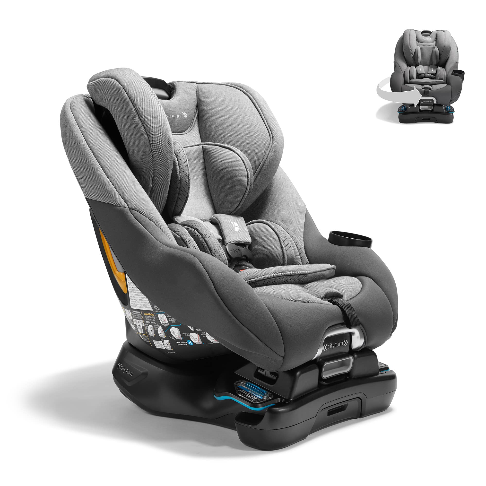 City Turn Rotating Convertible Car Seat Unique 180-Degree Turn Lightweight