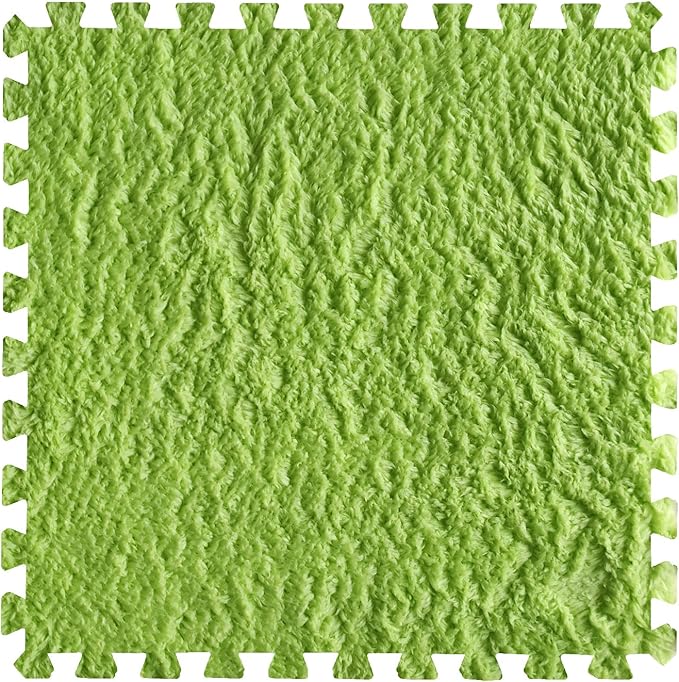 16pcs 0.6" Thickened Interlocking Tile Mats,Fluffy Shaggy Soft EVA Foam Area Rug