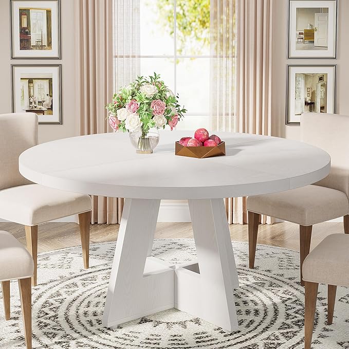 Round Dining Table Wood Kitchen Table for Dining Room