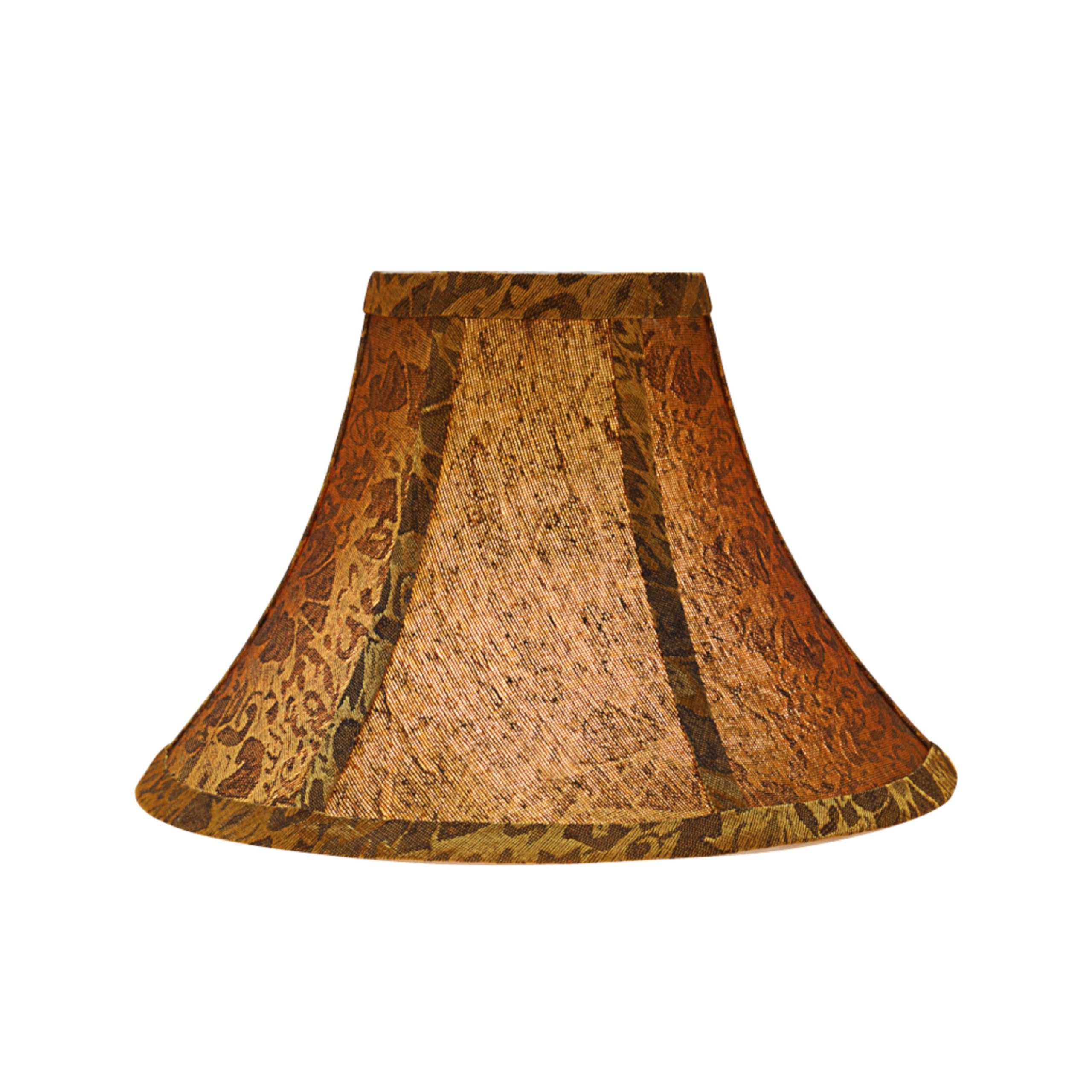 30047A Transitional Bell Shape Spider Construction Lamp Shade in Pumpkin Gold,