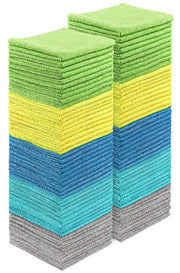 Microfiber Cleaning Cloths 100 Pack, Highly Absorbent Microfiber Towels