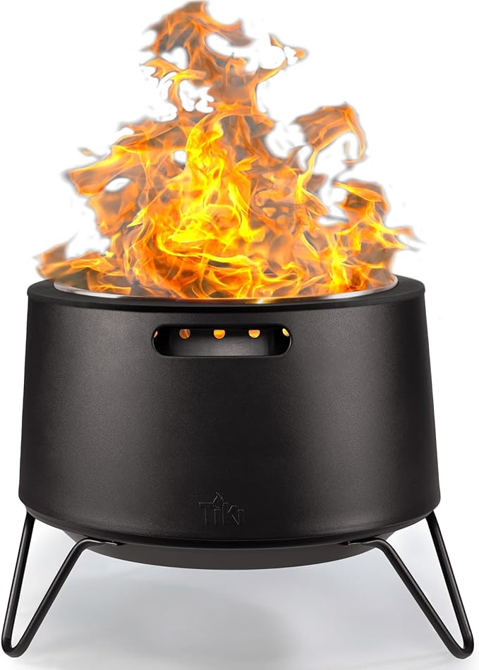 Smokeless Social Fire Pit, Portable Outdoor Fire Pit with Removable Ash Base