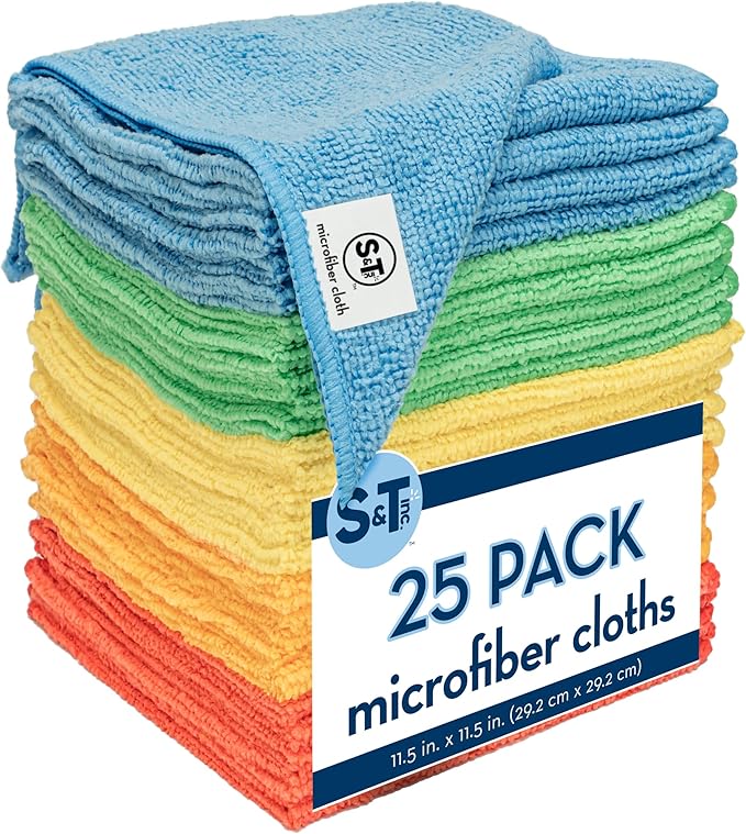150 Pack Microfiber Cleaning Cloth, Bulk Towels for Home, Reusable Microfiber Towels