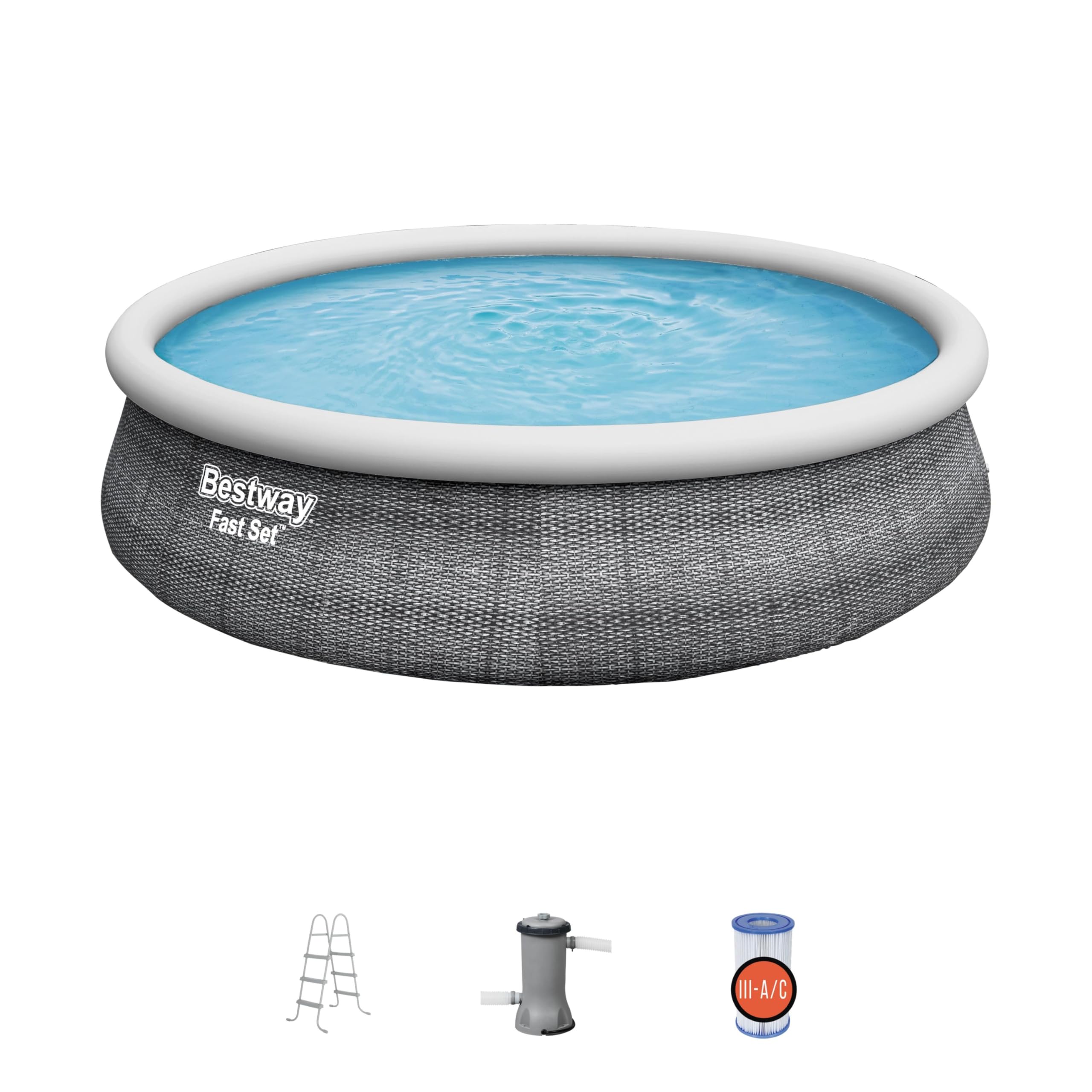 Fast Set™ 15 Foot Round Inflatable Pool Set