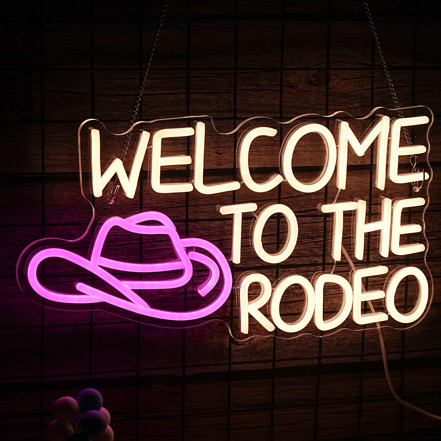 To The Rodeo Neon Sign Cowboy Neon Light For Wall Decor Dimmable LED Signs
