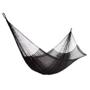 Black Nylon Hand Woven Mayan Rope 2 Person XL Hammock with Hanging Accessories
