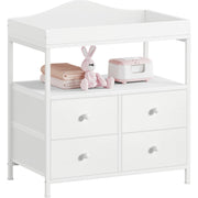 Changing Table with Drawers Fabric Baby Dresser with Changing Table Top