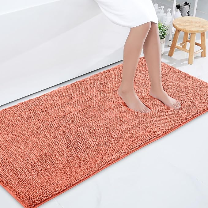 Smiry Luxury Chenille Bath Rug 70''x24'', Extra Soft