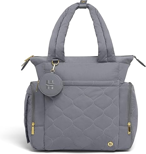 Hugpack Tote Diaper Bag, Black Quilted