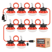 Temporary Construction String Lights:100W 11000LM ETL Certified Industrial LED