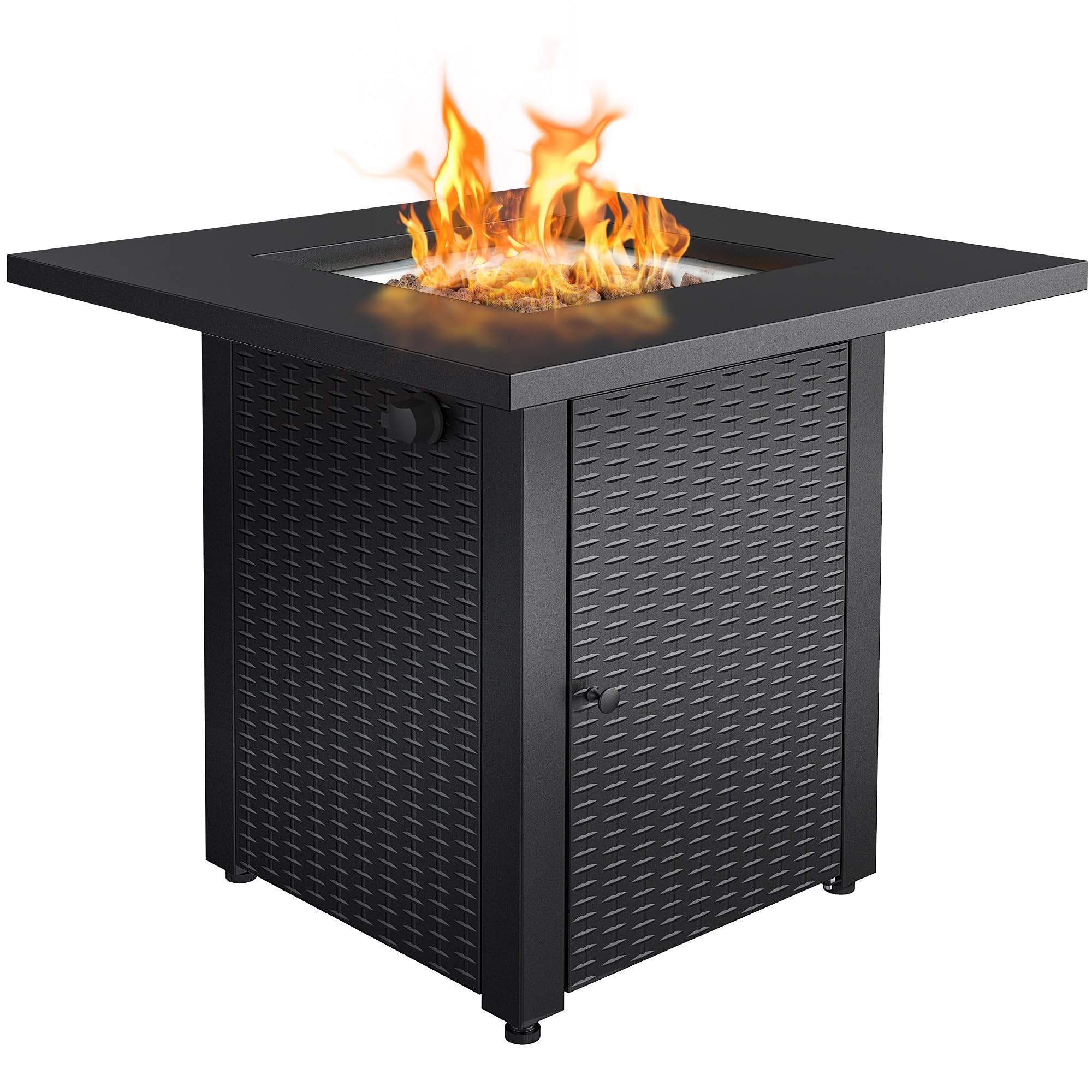 Zeta 1 Propane Fire Pit Table, 50,000BTU Outdoor Gas Fire Pit, 2 in 1 Firepit Table