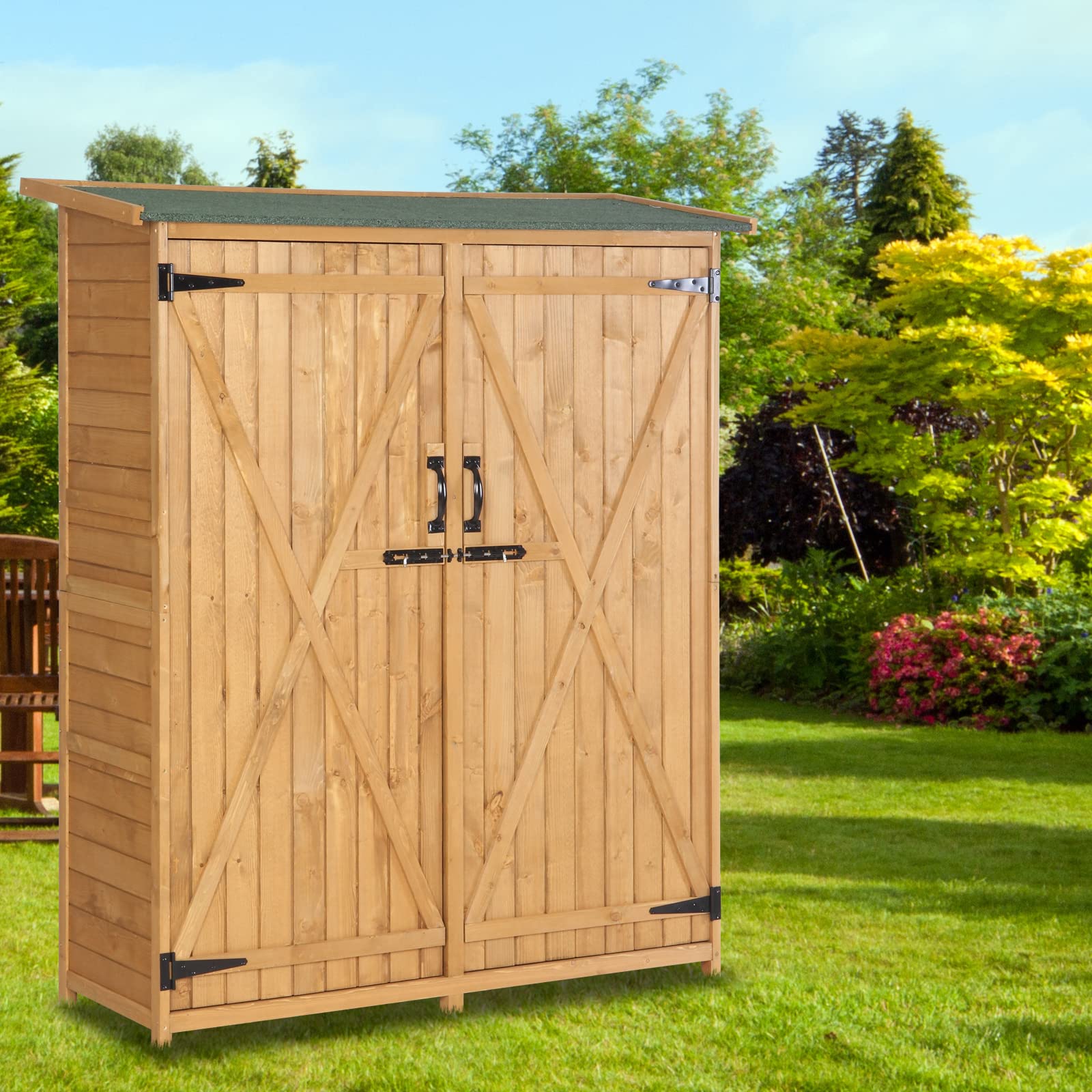 Upgraded Outdoor Wooden Storage Shed