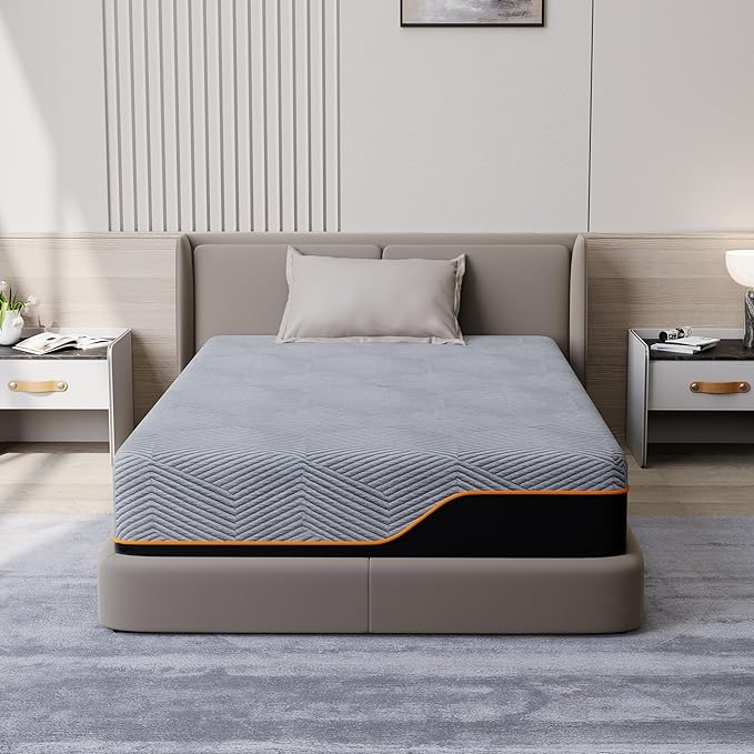 14 Inch Queen Gel Memory Foam Mattress - Back Pain Relief & Pressure Relief