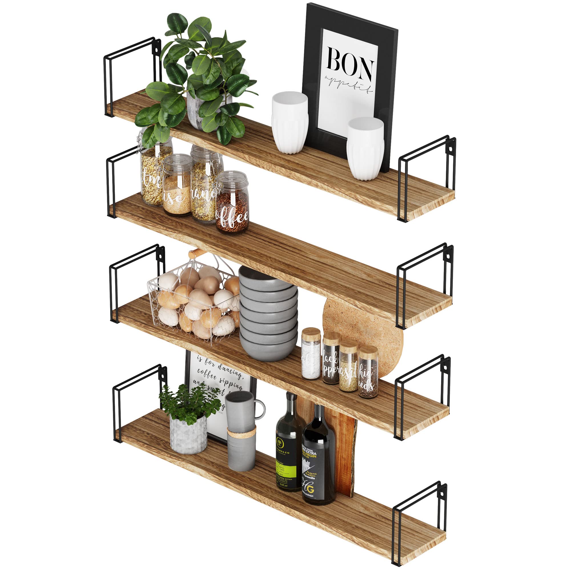Avila Floating Shelves for Wall, Kitchen Pantry Organization and Storage Shelves