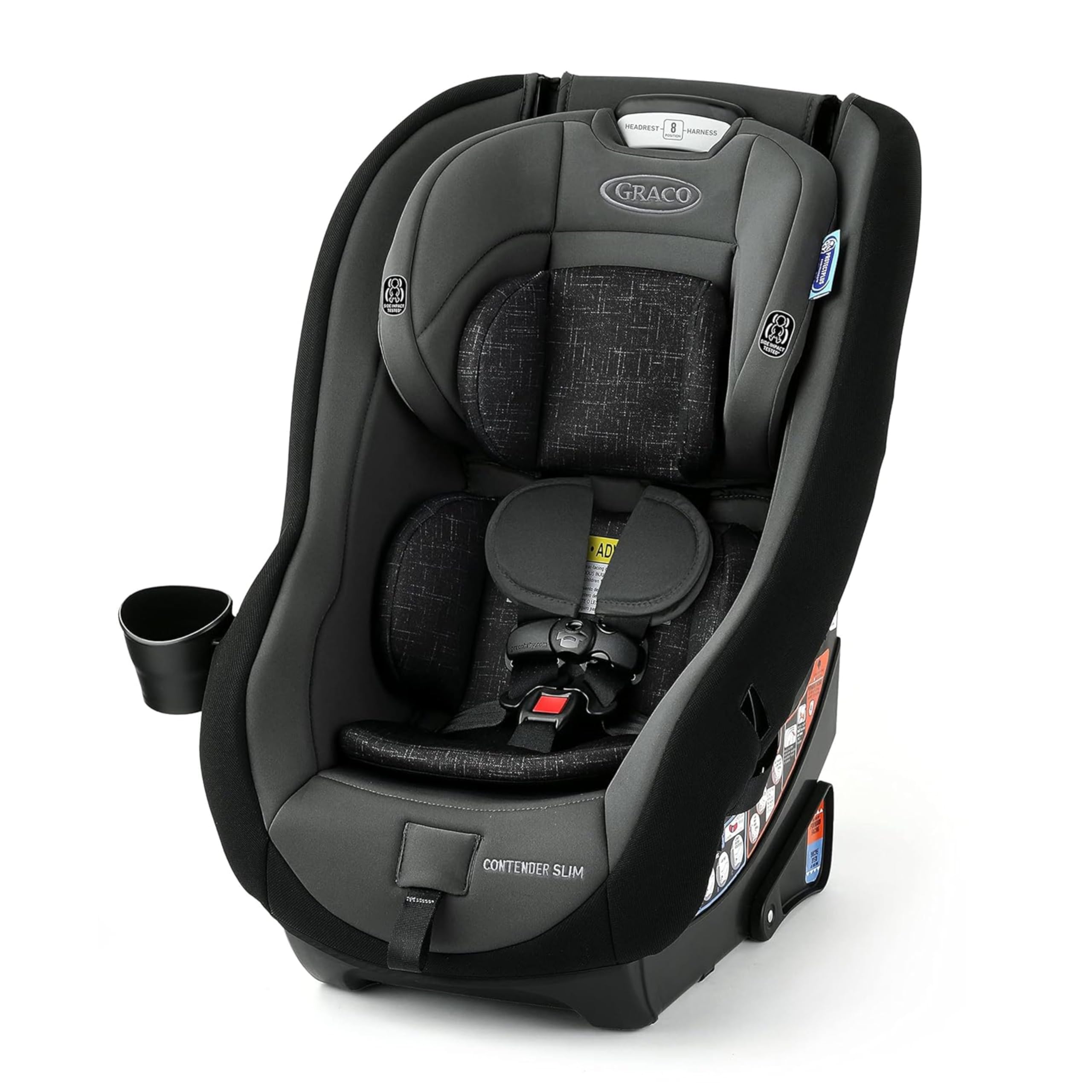 Contender Slim Convertible Car Seat, West Point, Space-Saving Design