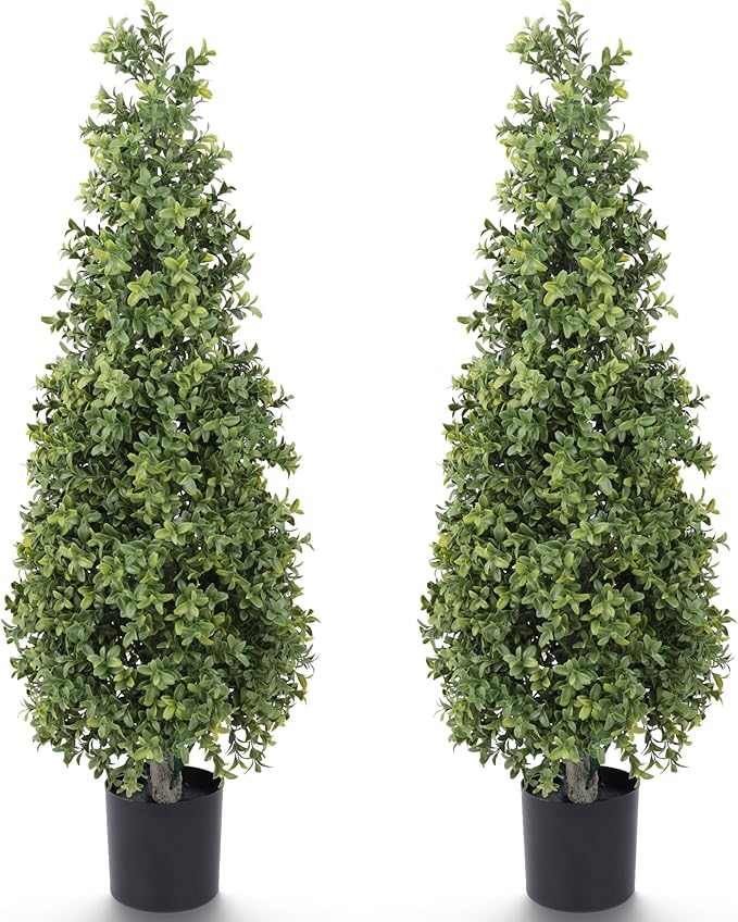 Artificial Boxwood Topiary Tree 5FT Fake Topiary Tree Faux Potted Topiary Plant