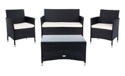 Outdoor Collection Bandele Black/Light Grey Cushion 4-Piece Conversation Patio Set