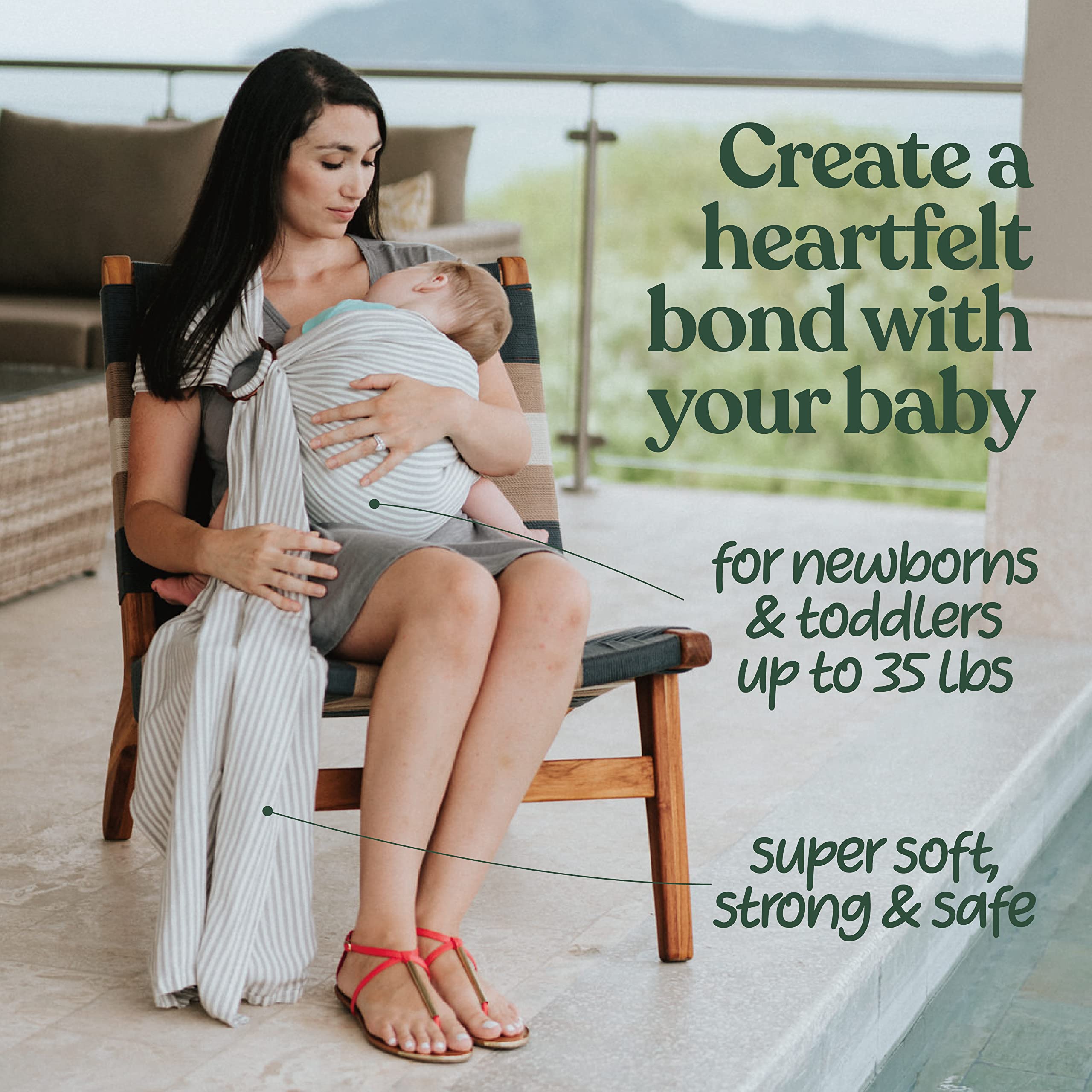 Nalakai Luxury Ring Sling Baby Carrier, Soft Linen Baby Sling, Baby Wrap, Wear Your Little One Close to Your Heart, Comfort, Style