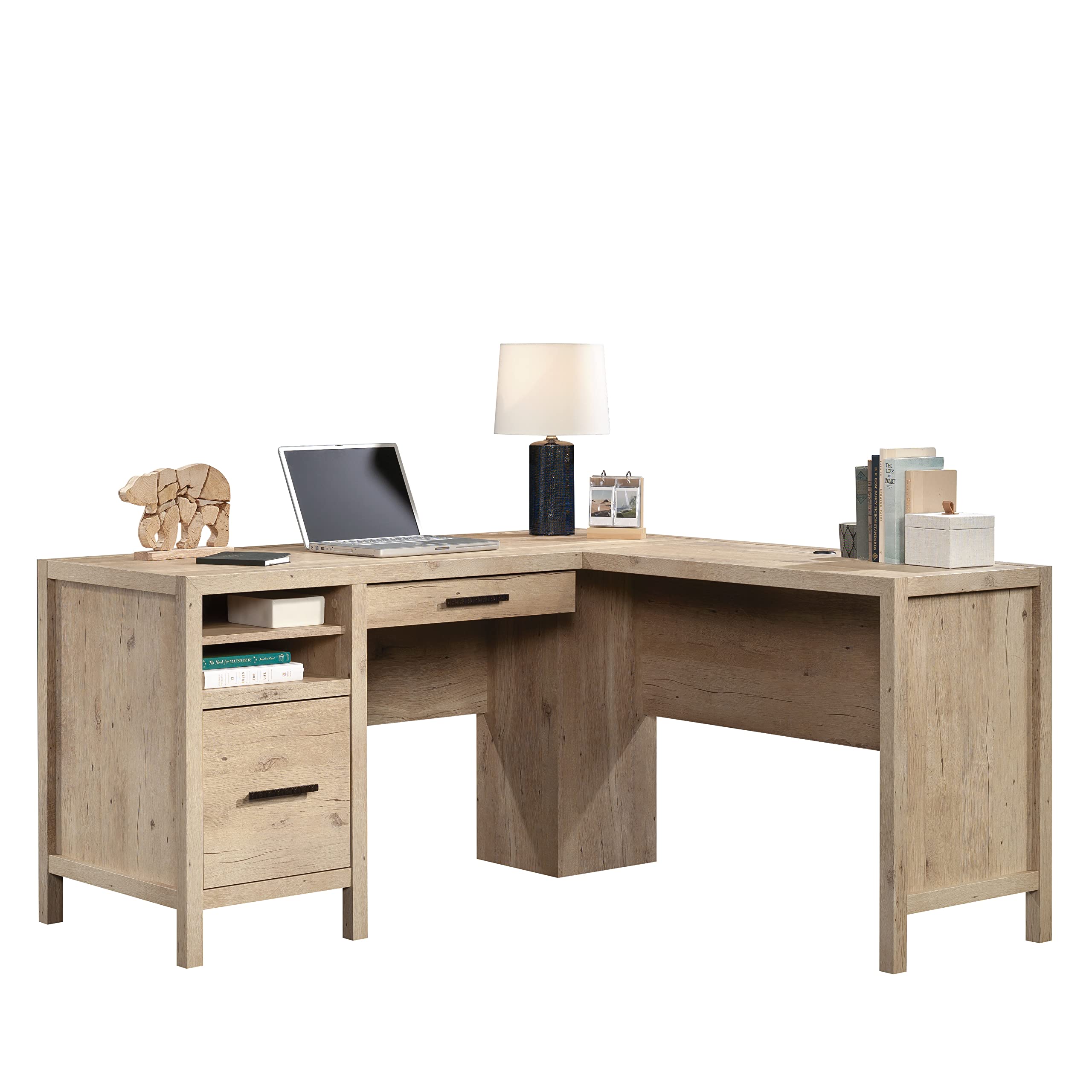 Pacific View L-Desk, L: 58.47" x W: 58.43" x H: 29.92"