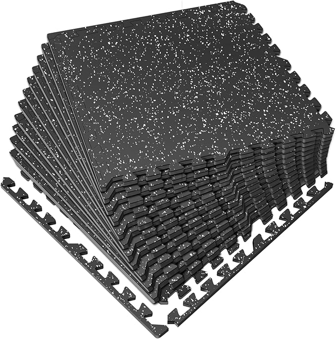 0.56in Thick 96 Sq Ft Gym Flooring for Home Gym