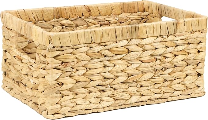 Wicker Basket, Water Hyacinth Baskets for Organizing