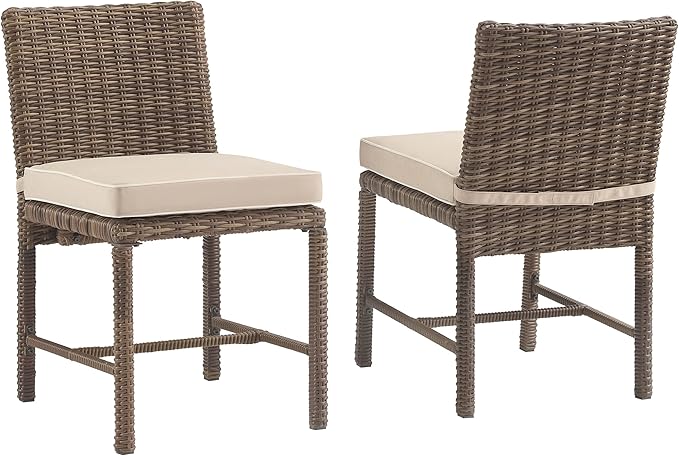 Bradenton 7-Piece Outdoor Dining Set for 6, Wicker Patio Table and Chairs for Backyard