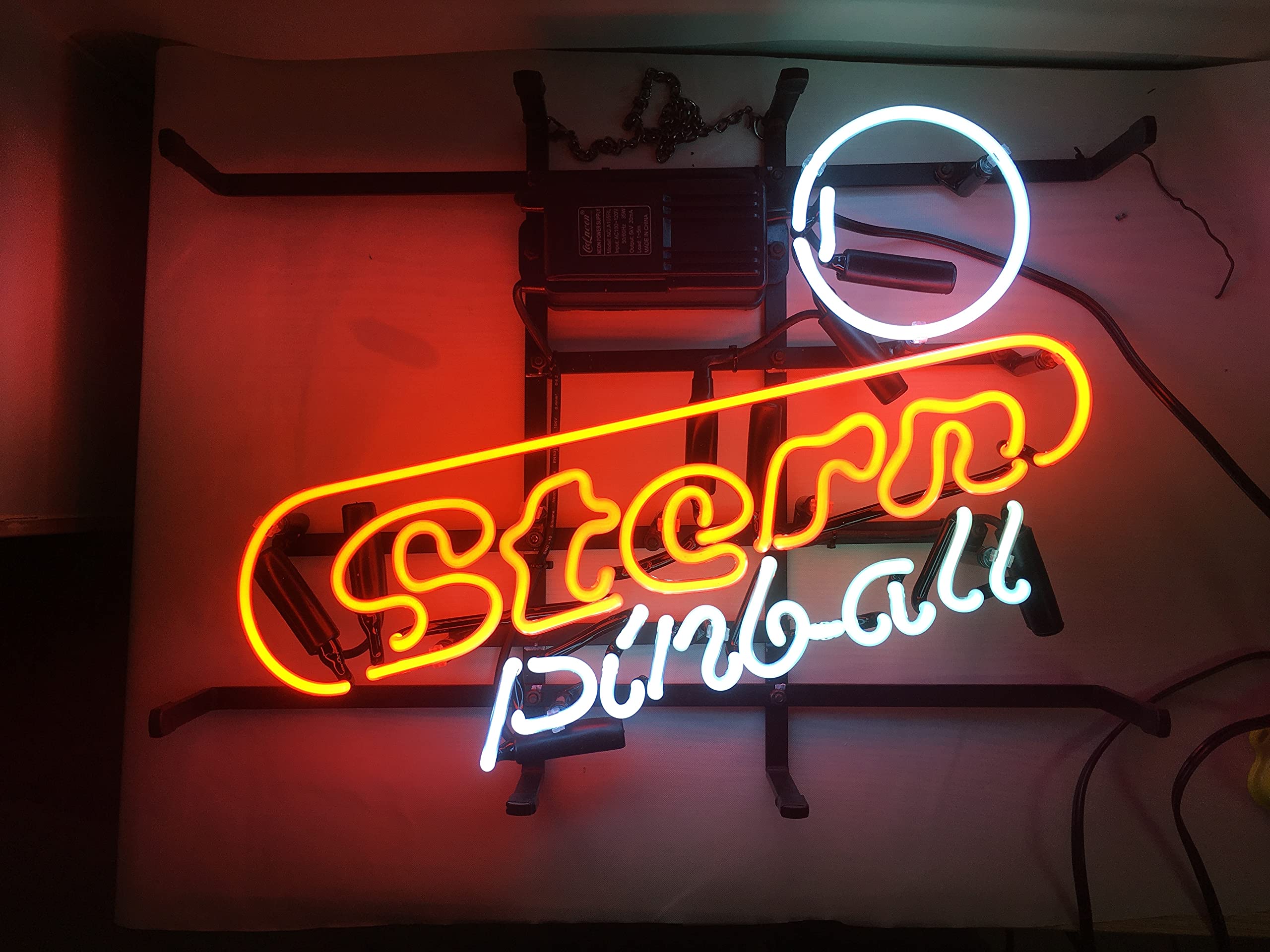 Neon Signs Gift Stern Pinball Real Glass Beer Bar Pub Recreation Room Game Room