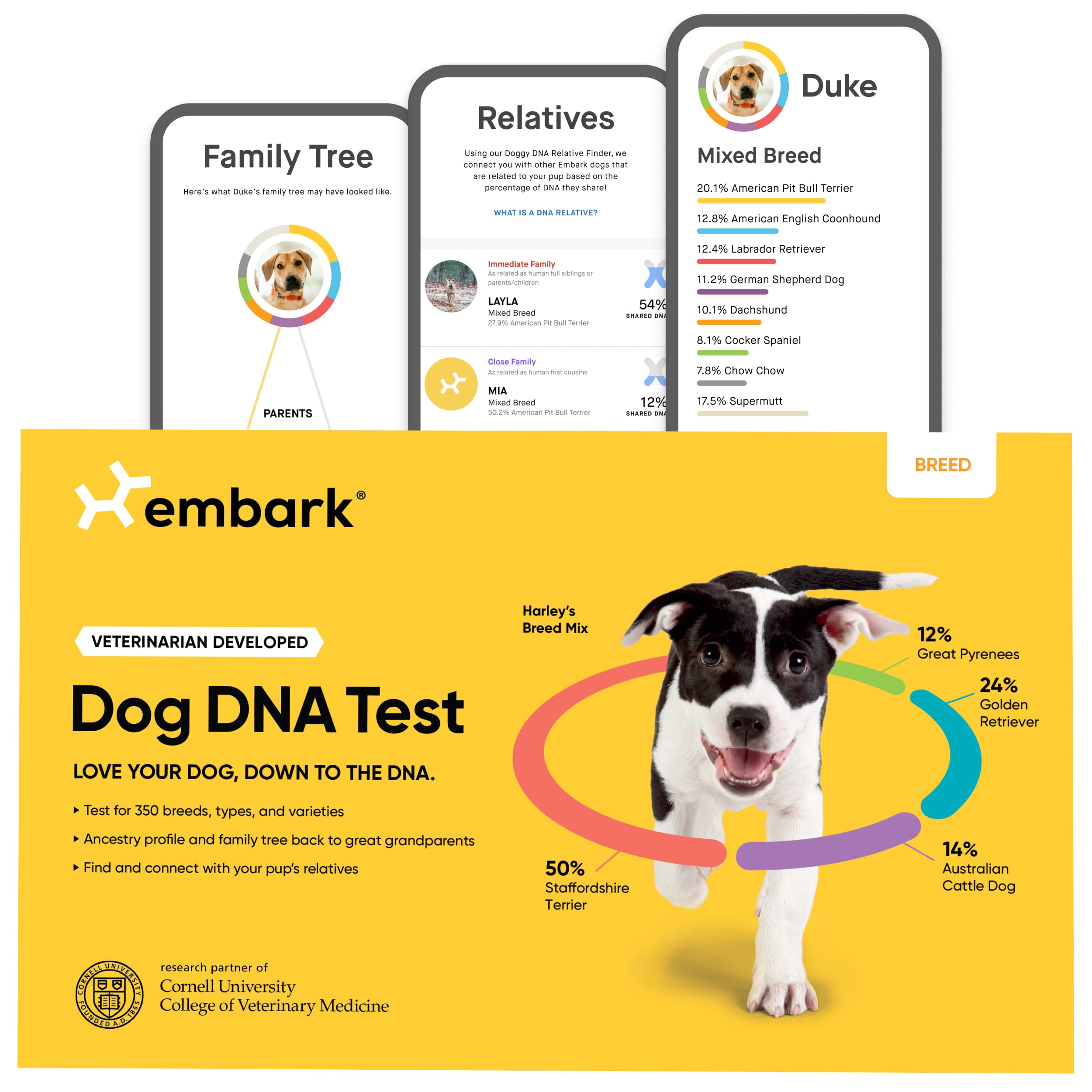Breed Identification Kit - Most Accurate Dog DNA Testing Kit - 99% Breed Ancestry Accuracy