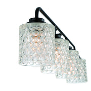 Elegant Cut Crystal Glass 4 Lights Bath Vanity Light for Over Mirror Hallway Living Room