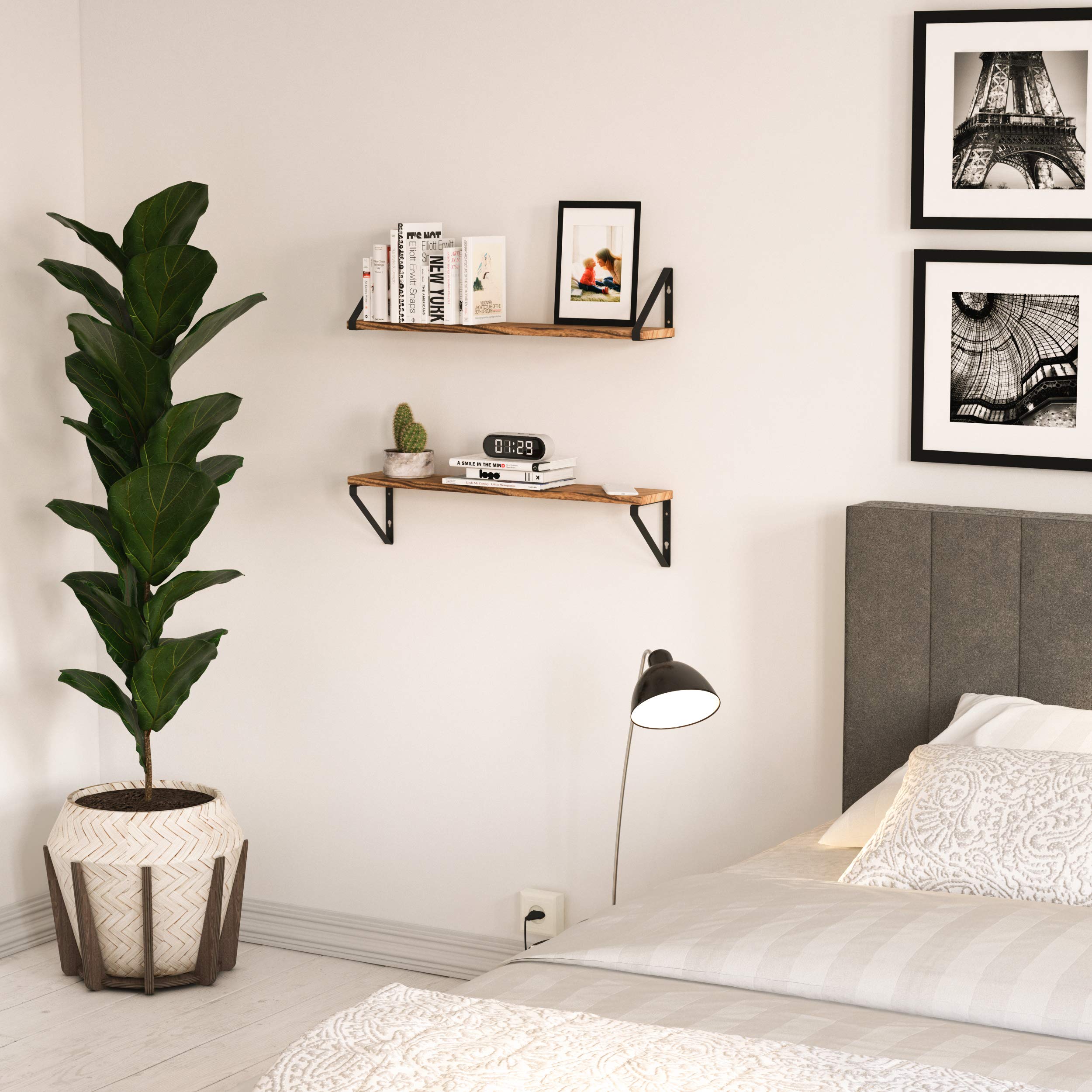 Ponza Floating Shelves for Living Room Wall Decor