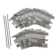 Peel and Stick Collage Tile in Mixed Gray Corridor (15 Sq Ft Kit)