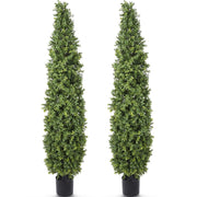 Artificial Boxwood Topiary Tree 5FT Fake Topiary Tree Faux Potted Topiary Plant