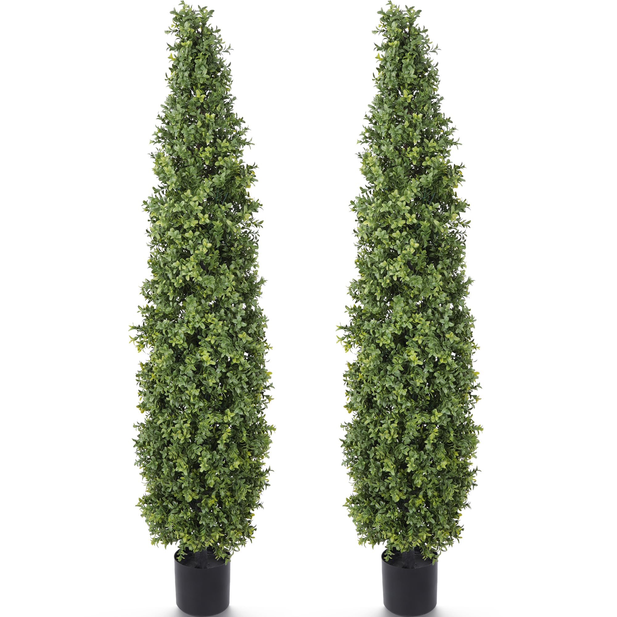 Artificial Boxwood Topiary Tree 5FT Fake Topiary Tree Faux Potted Topiary Plant