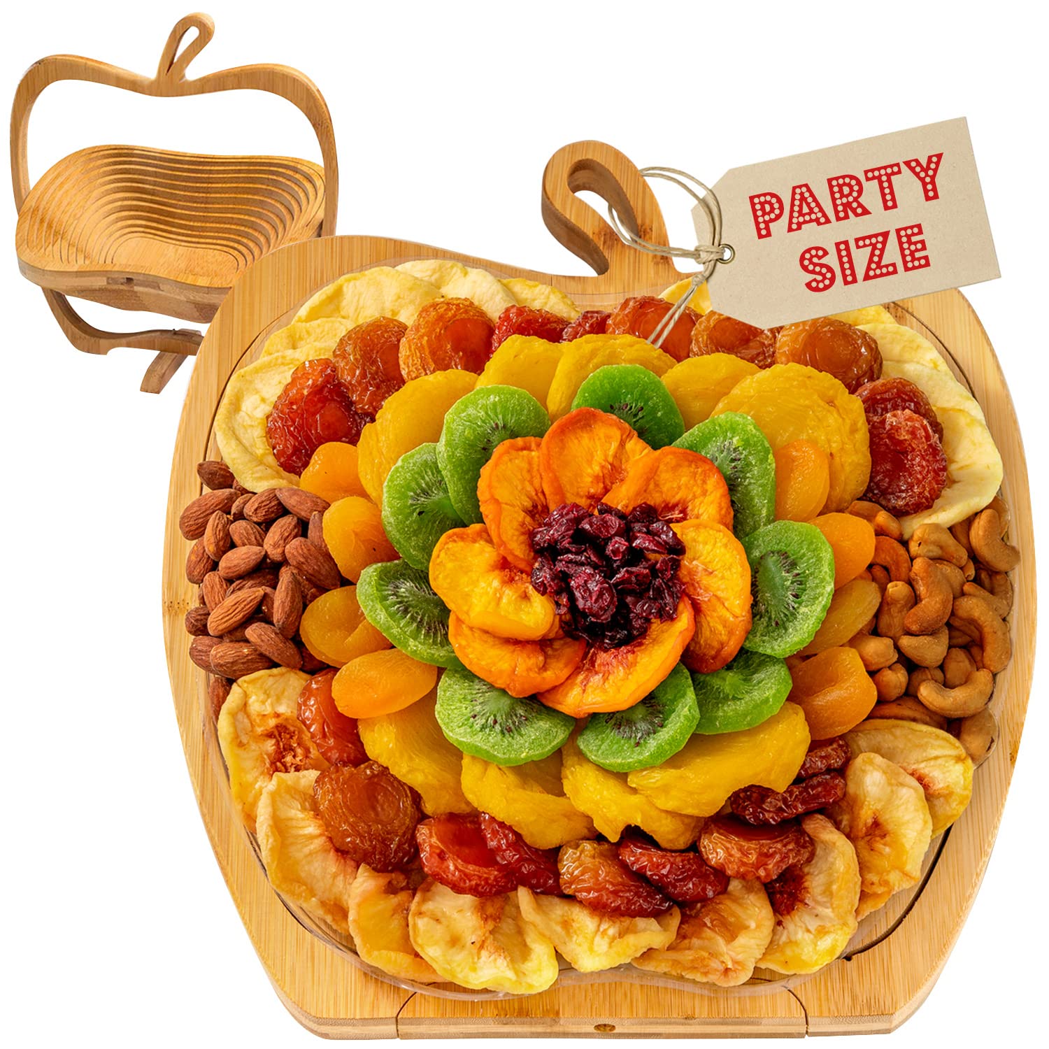 Dried Fruit and Nut Gift Basket, Healthy Assorted Natural Snack Gift Tray