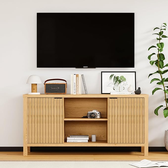 Modern TV Stand for 65 inch TV, TV Entertainment Center for Bedroom Living Room