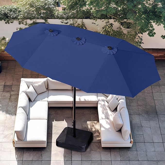 15ft Large Patio Umbrellas with Base Included
