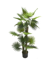 5 Feet Unique Tropical Fan Palm Tree Artificial Silk Plant, UV Protection, Indoor
