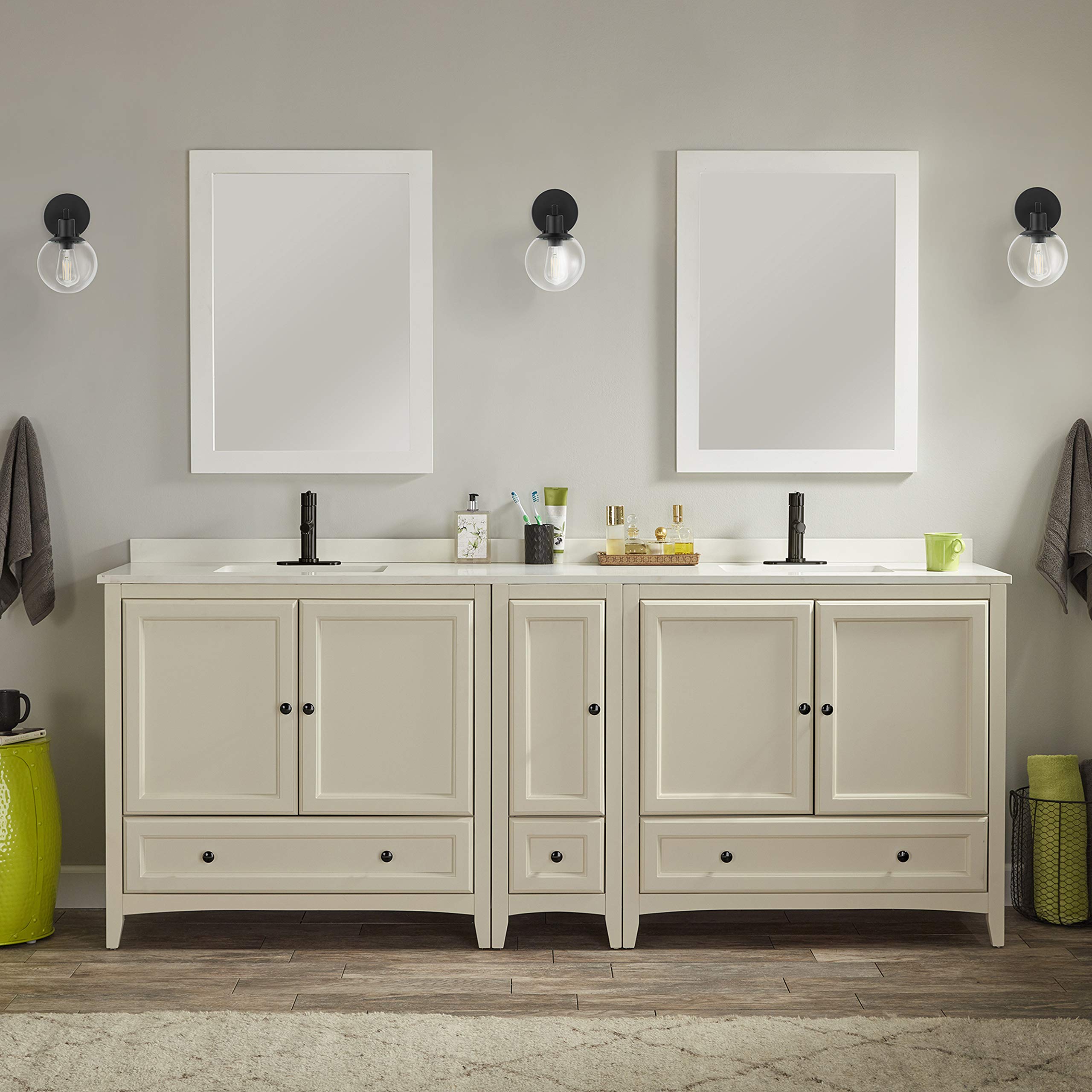 Glass Globe Matte Black Wall Sconce Lighting Sferra Mid Century Modern Sconces Wall