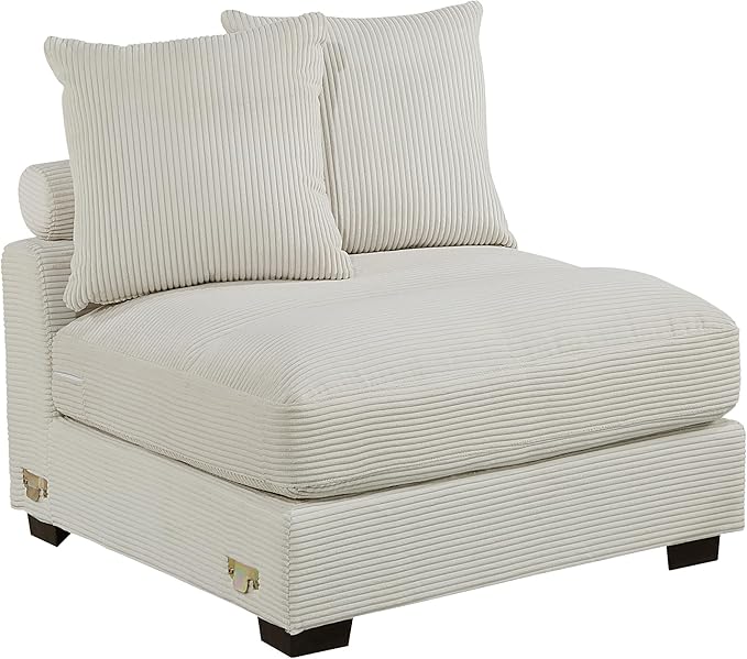 127" Sectional Sofa Modular Deep 3-Seat Sofa Couch