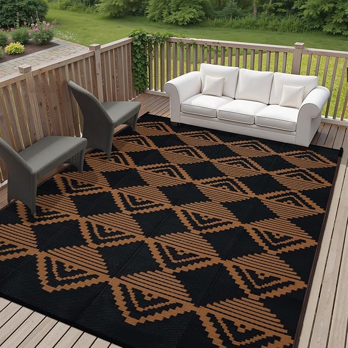 Anidaroel 8x10ft Camping Rug for Outside RV