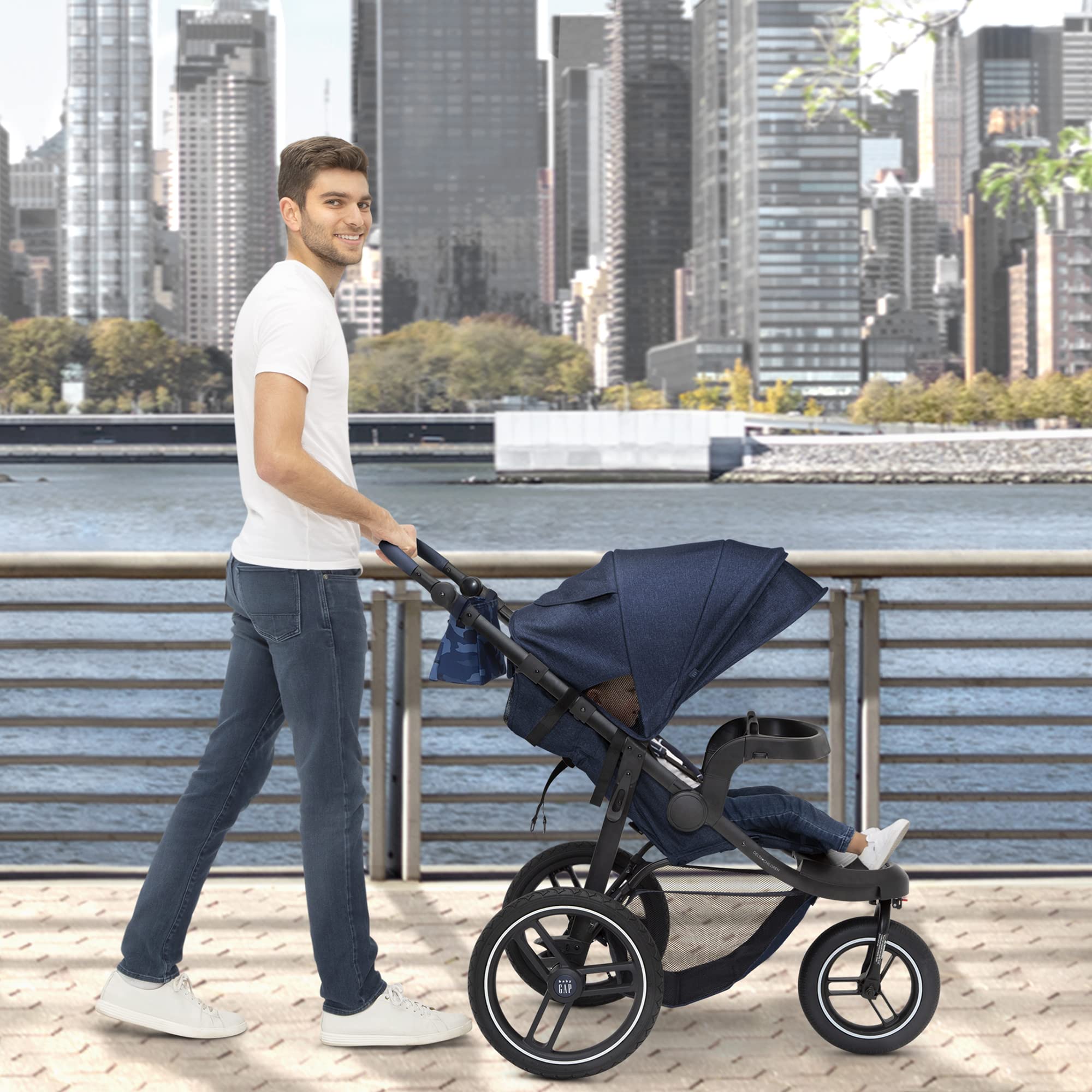 babyGap Trek Jogging Stroller - Lightweight Jogging Stoller with Extendable Canopy