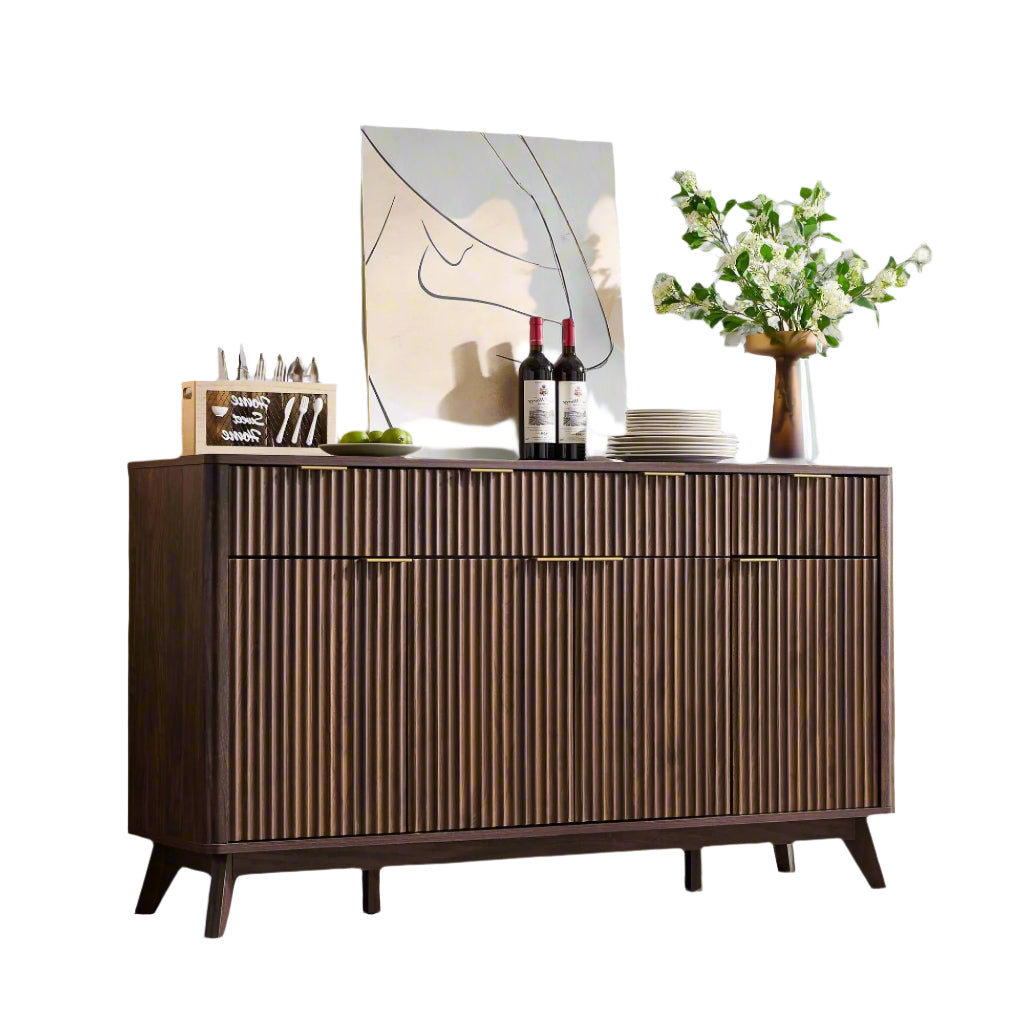 Fluted Buffet Sideboard Cabinet with Storages