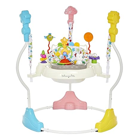 Zany 2-in-1 Baby Activity Center and Bouncer in Elephant Print, Sturdy and Strong Frame