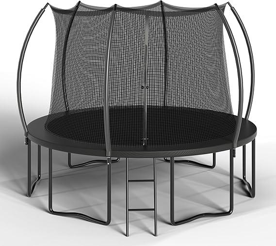 12FT 14FT Trampoline Enclosure Net Outdoor Jump for Kids and Adults Round