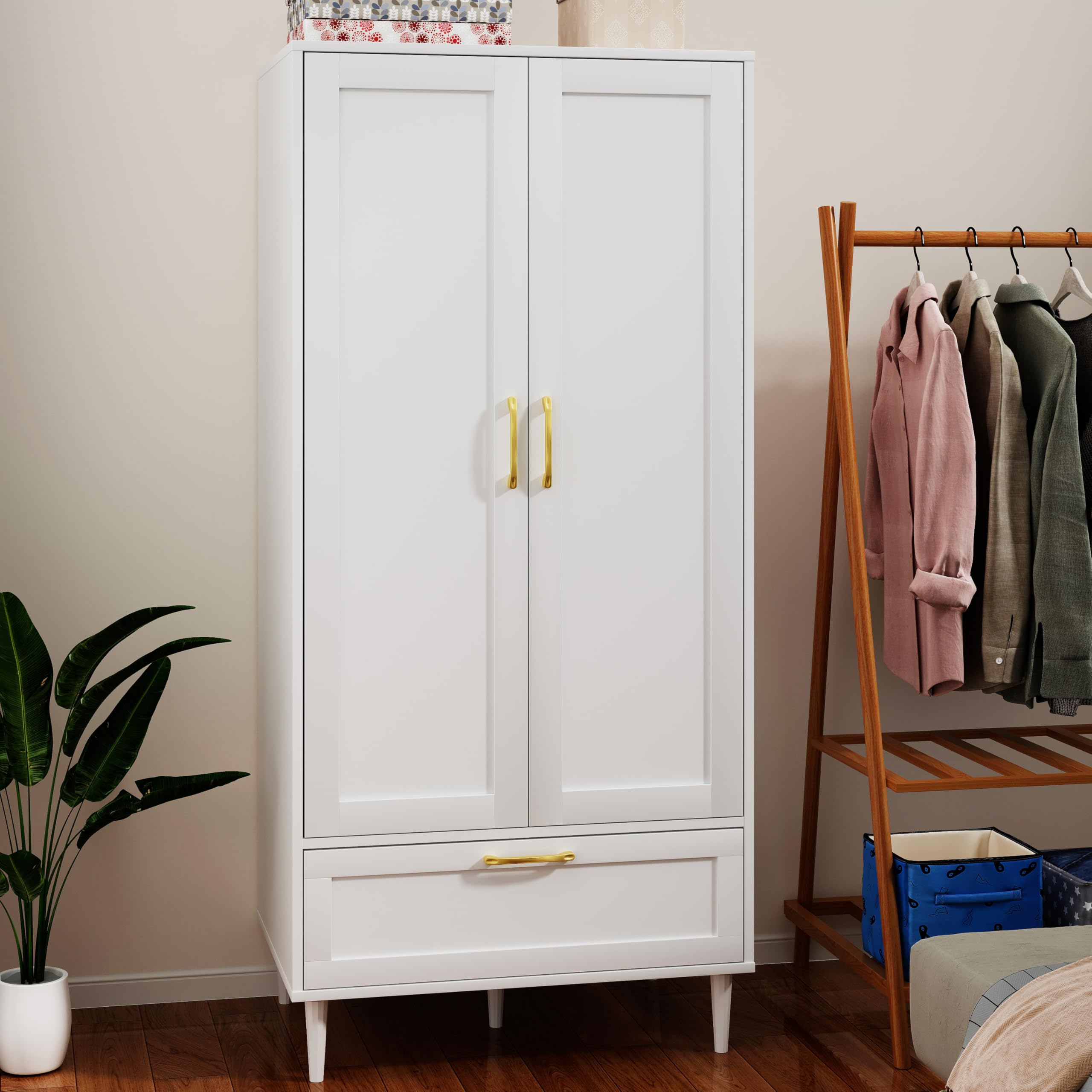 Wardrobe Closet with Drawer, Armoires and Wardrobes