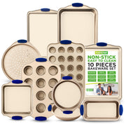 10-Piece Nonstick Bakeware Set - Premium Carbon Steel Baking Trays